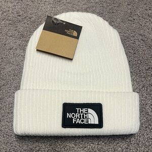 The North Face White Winter Beanie Hat
